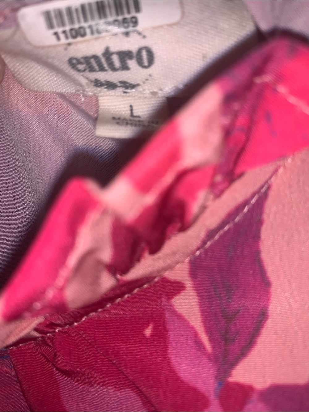 entro Pink and Magenta Floral Top - Picture 3 of 4